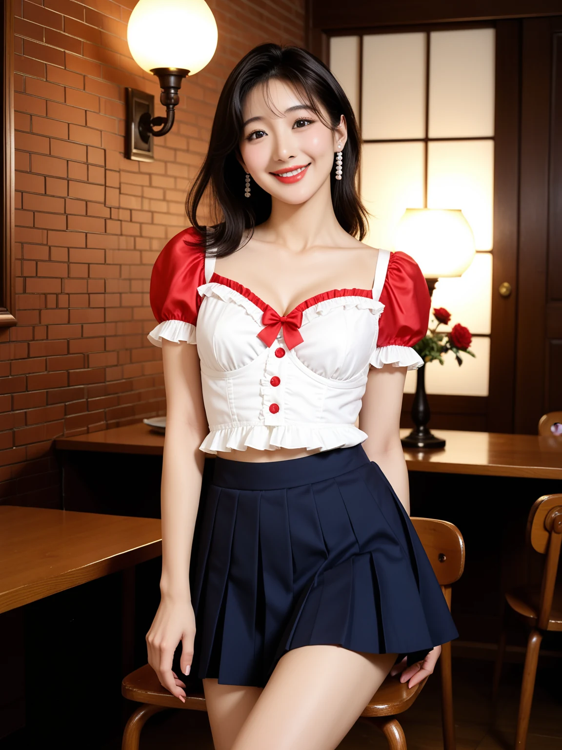 たまらん｜ガーリー女子のカフェ誘惑｜無料AIエロ画像28枚 10/28