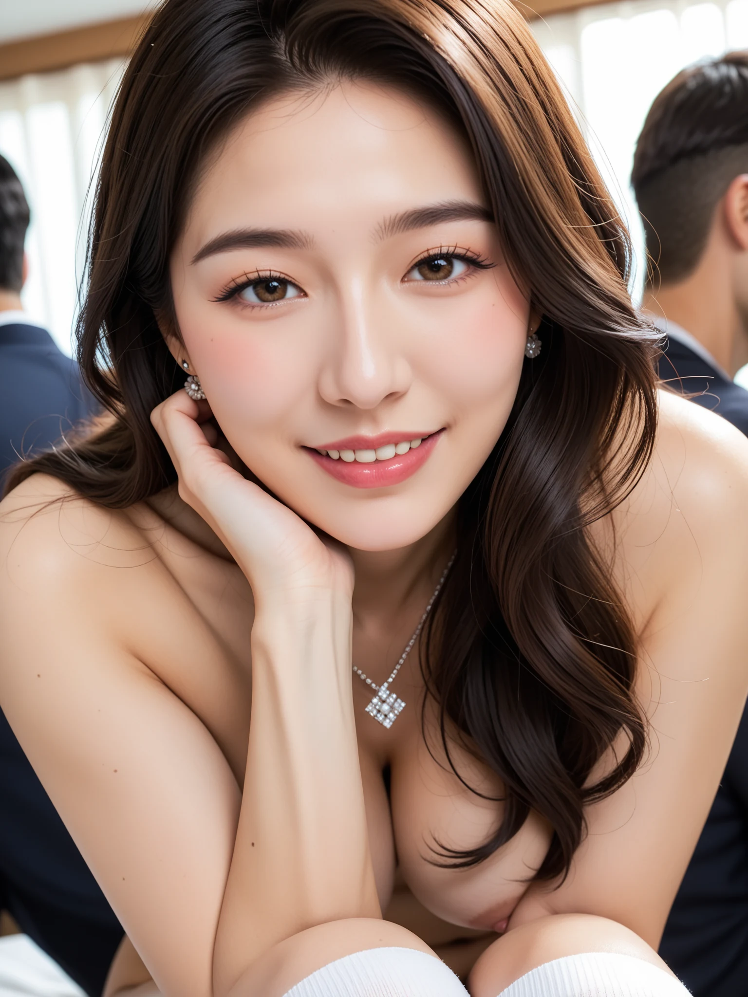 Hot: Knee Socks Friend's Mom Seduces at Home — Free AI Porn 28 Pics (18+) - Sitting at the edge of the bed crossing her legs in the last smile, that is not the face of someone's mom anymore