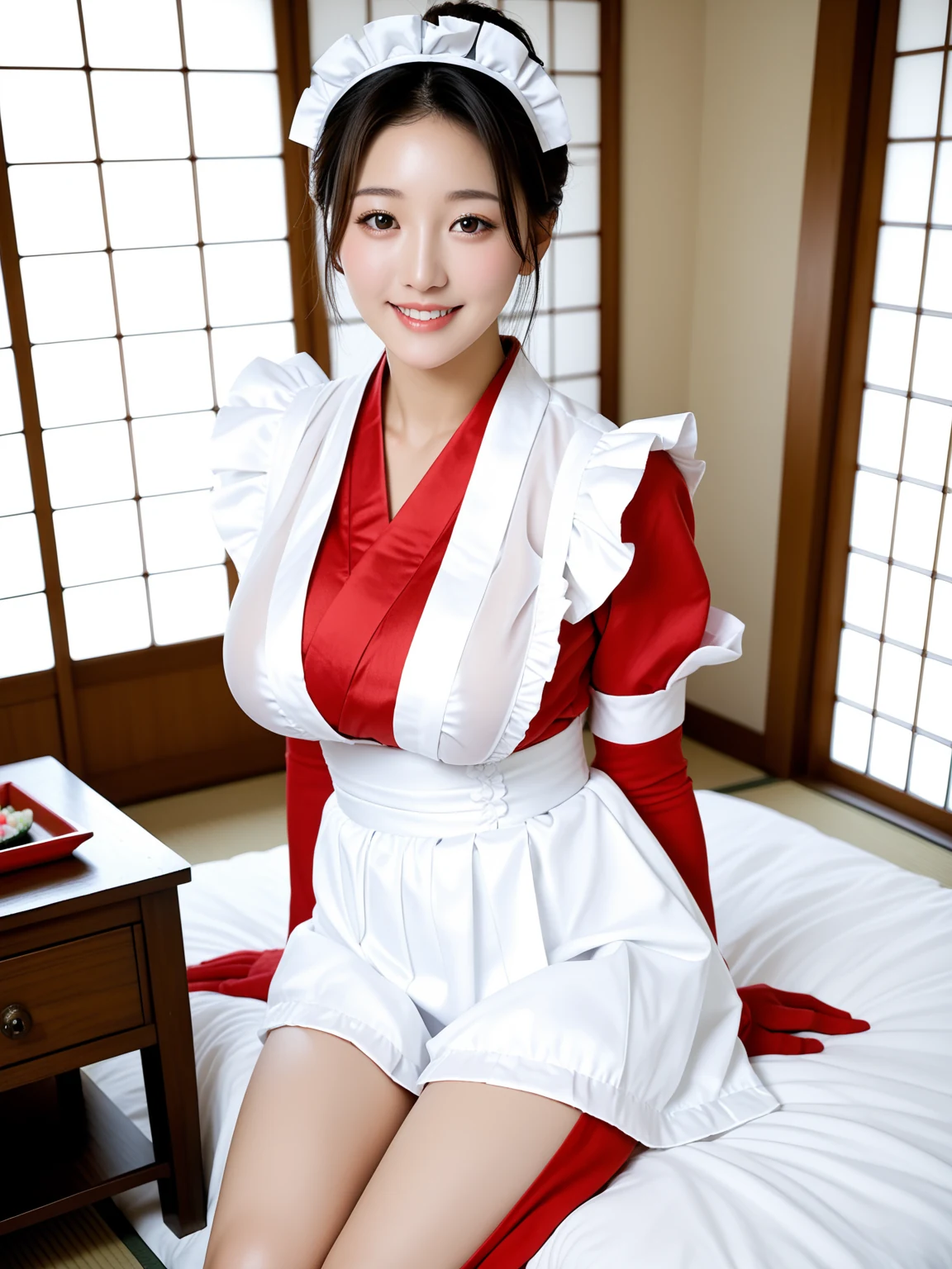 たまらん｜巨乳メイドの屋敷パイズリ｜無料AIエロ画像32枚 15/32