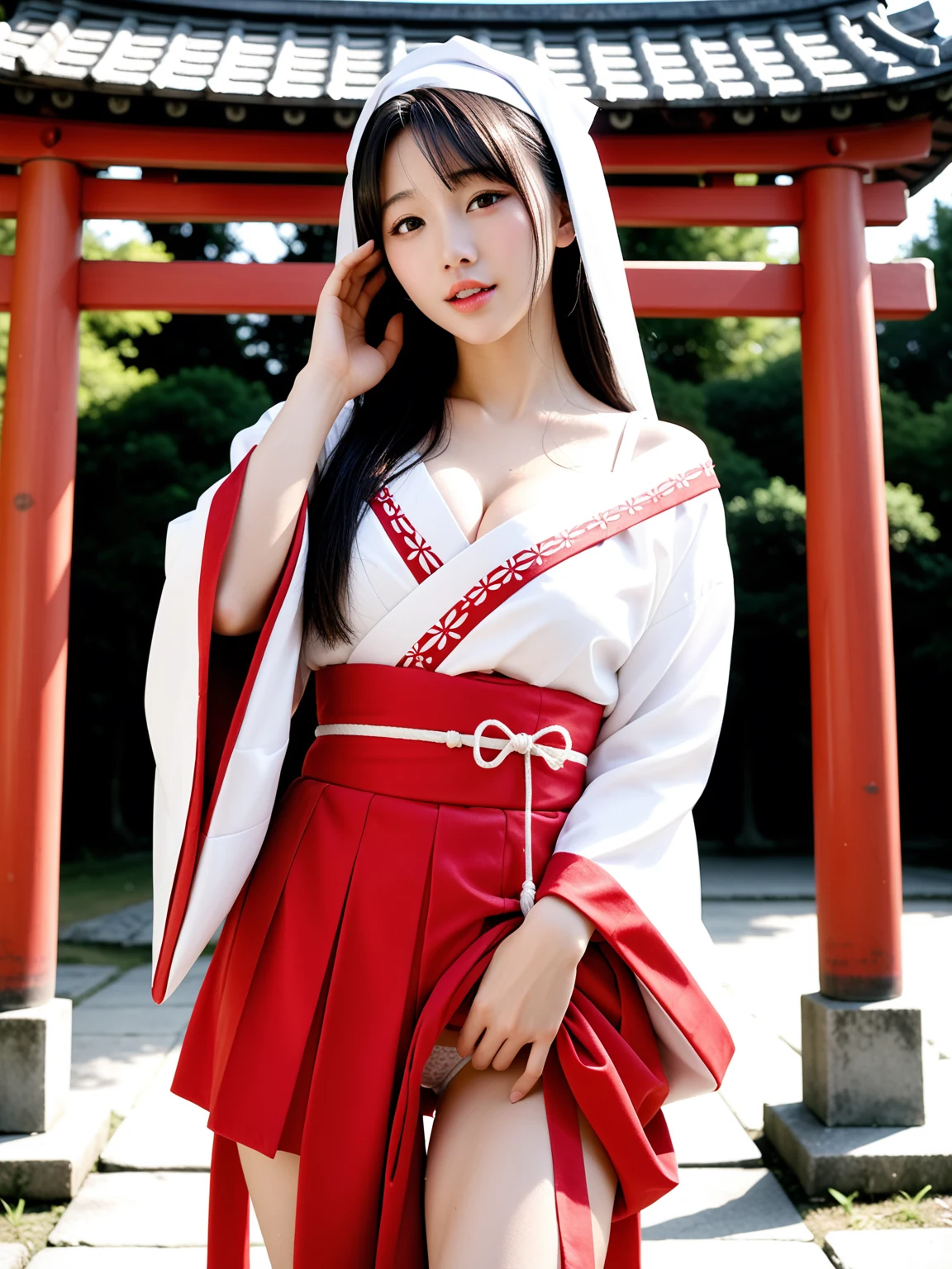 たまらん｜巫女の神社誘惑｜無料AIエロ画像32枚 8/32