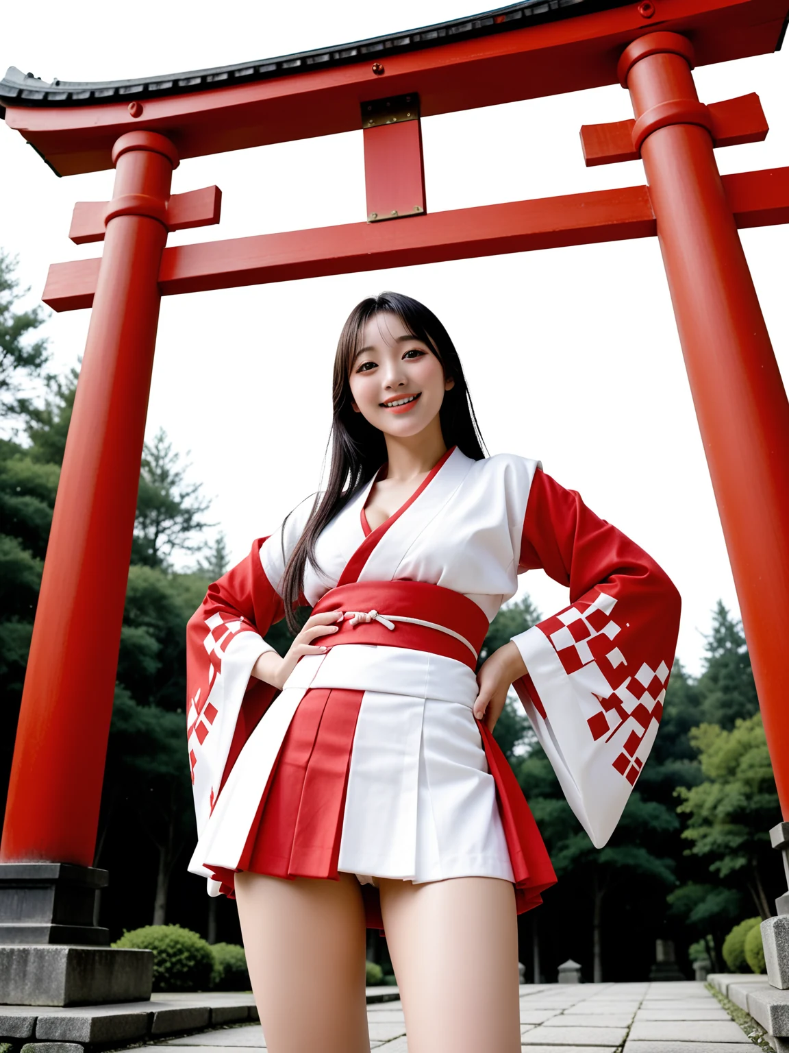 たまらん｜巫女の神社誘惑｜無料AIエロ画像32枚 11/32