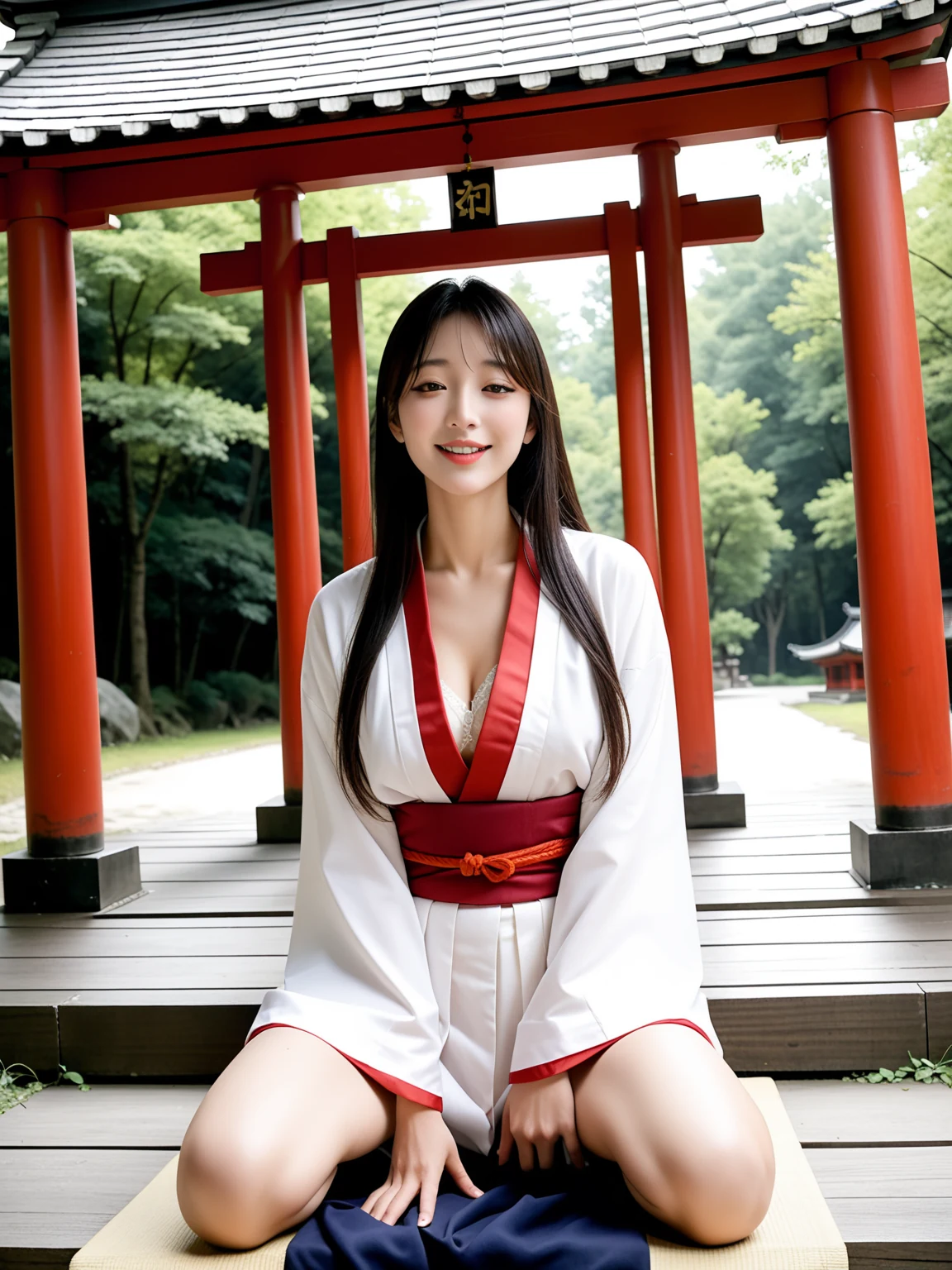 たまらん｜巫女の神社誘惑｜無料AIエロ画像32枚 18/32