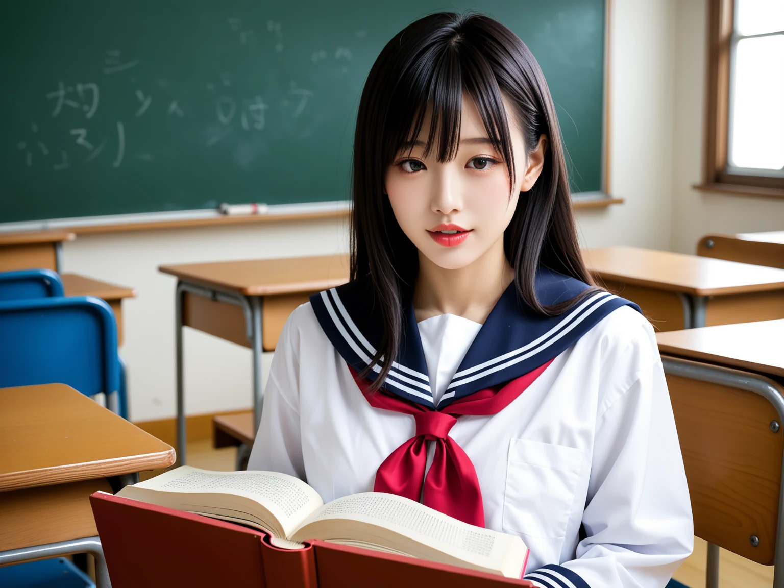 Hot: Sailor Schoolgirl Classroom Seduction — Free AI Porn 28 Pics (18+) 2/28