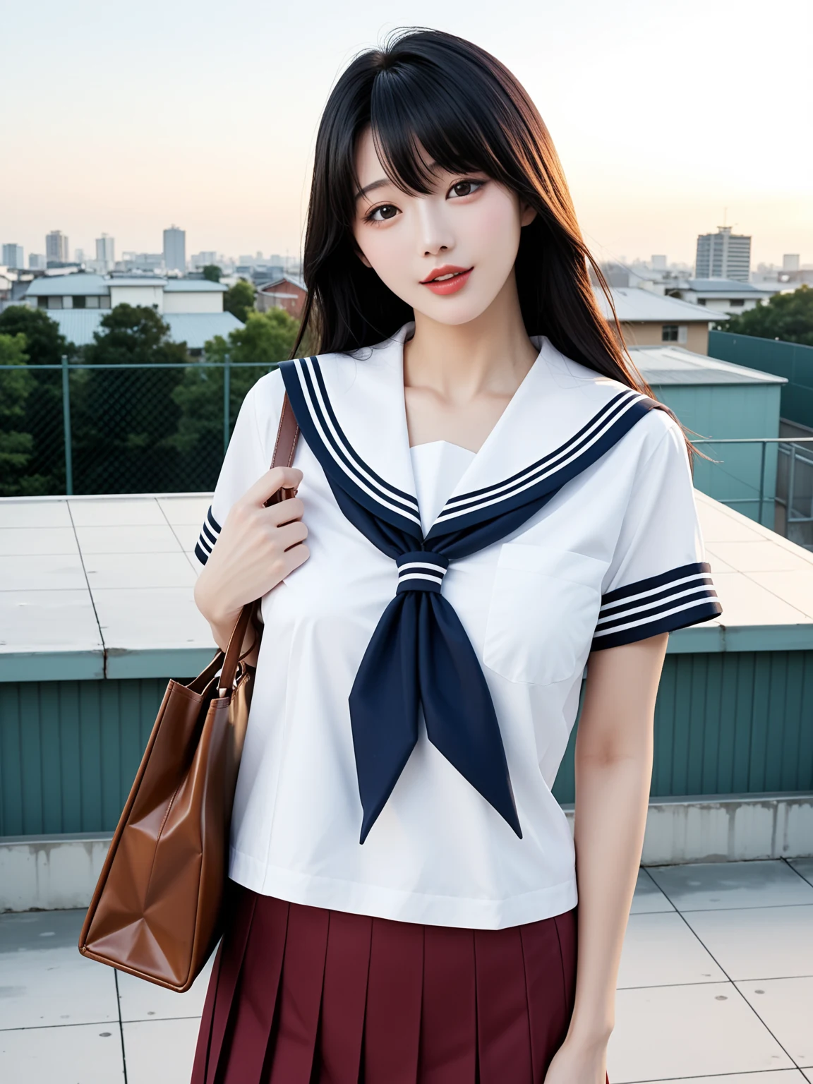Hot: Uniform Schoolgirl Rooftop Seduction — Free AI Porn 31 Pics (18+) 10/31