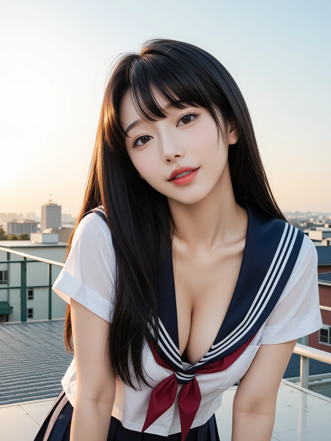 Hot: Uniform Schoolgirl Rooftop Seduction — Free AI Porn 31 Pics (18+) 13/31