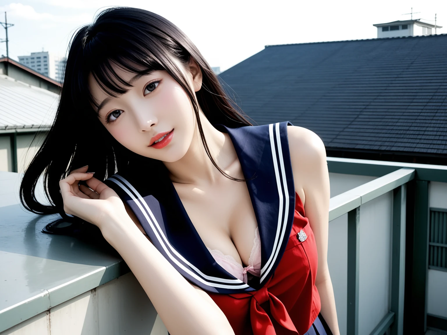 Hot: Uniform Schoolgirl Rooftop Seduction — Free AI Porn 31 Pics (18+) 17/31