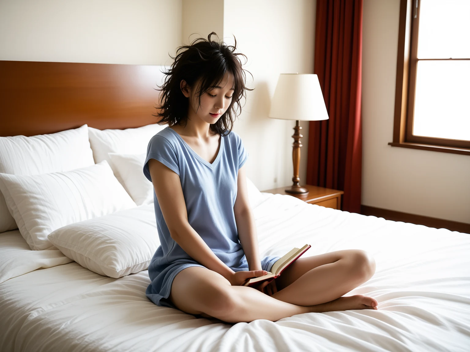 無防備すぎ｜寝起きの妹が自宅で誘惑してくる｜無料AIエロ画像25枚 3/25